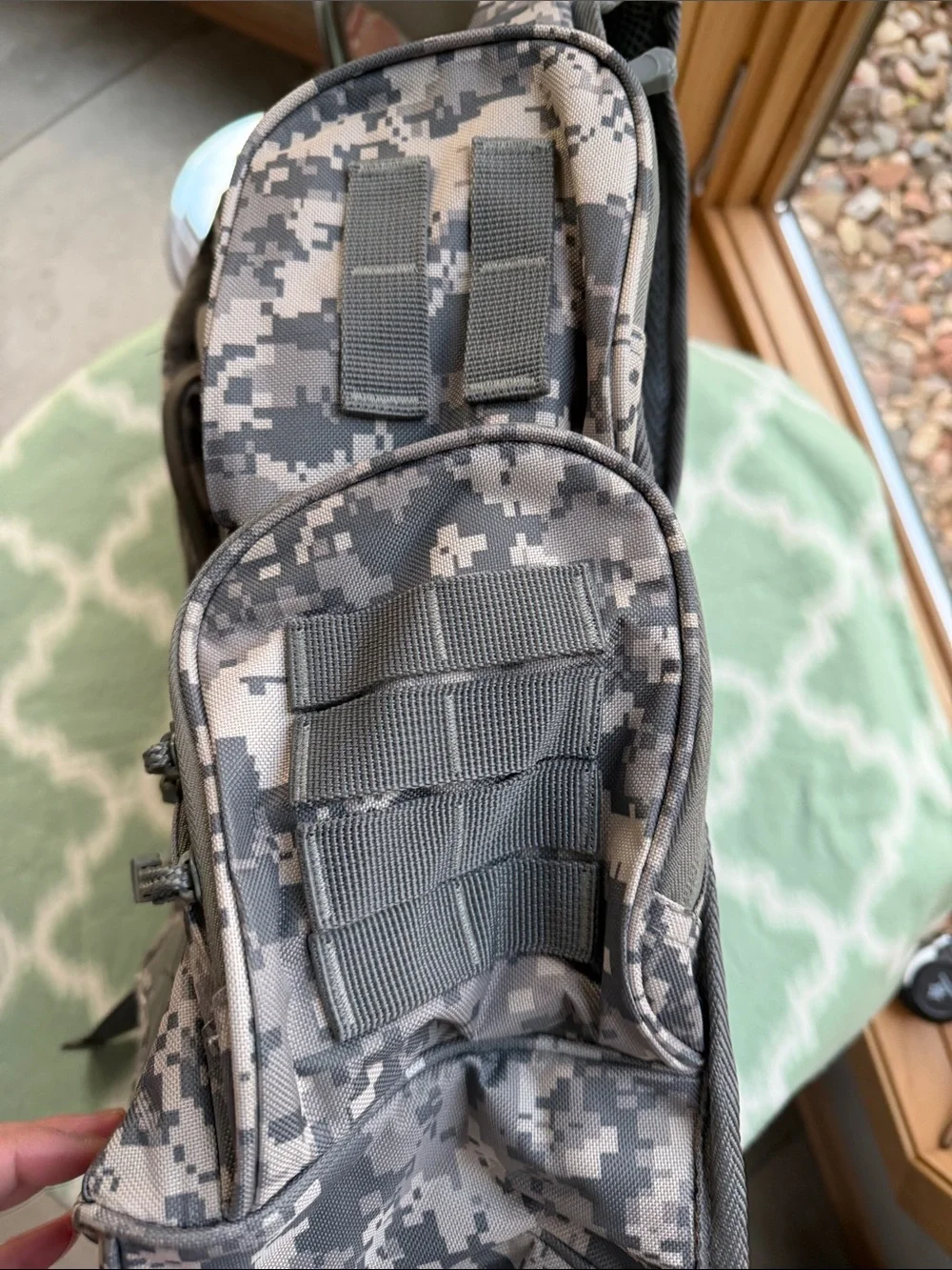 New Digital Camo Tactical Backpack - Gray, National Guard Emblem